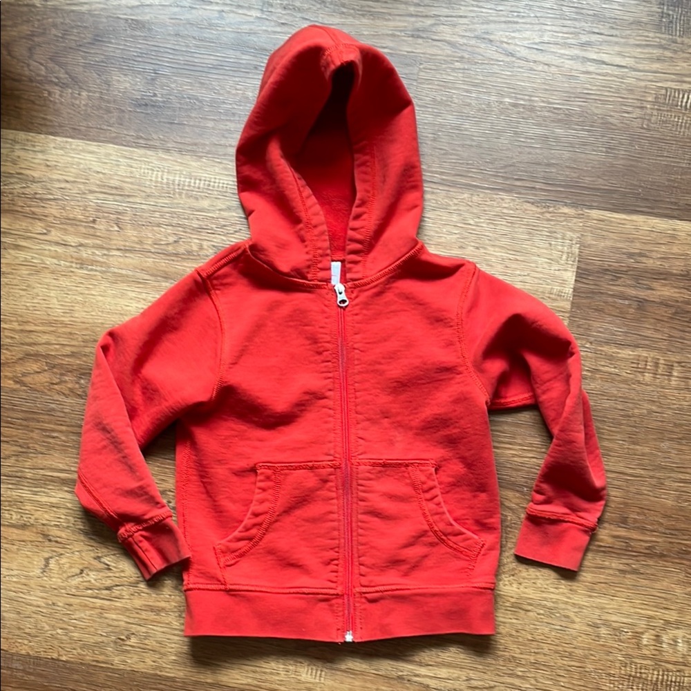Red Hanna zip up hoodie, size 5, VGUC